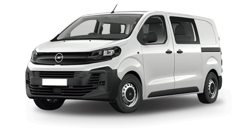 Renting Coches Opel VivaroDoble Cabina Plegable 1.5 BlueHDi 120 Kaolin White